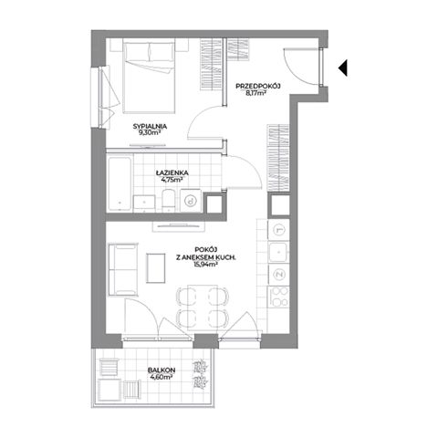 Plan 2 pok. 38m²