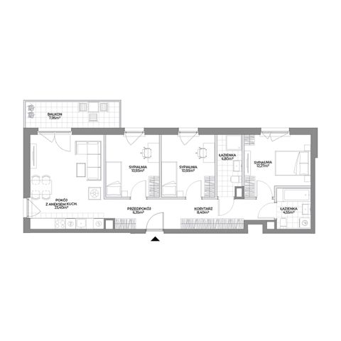 Plan 4 pok. 82m²
