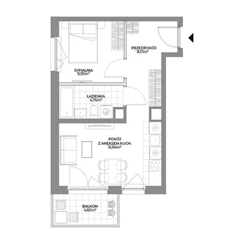 Plan 2 pok. 38m²
