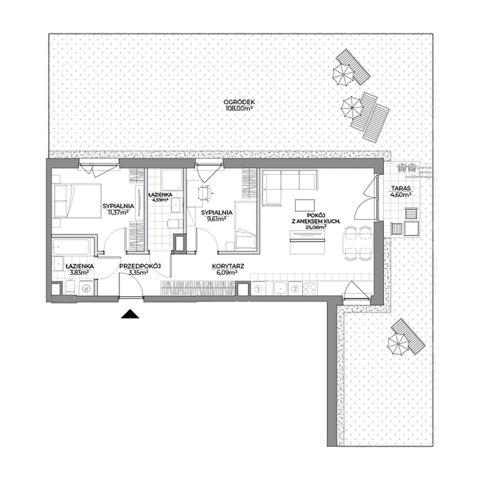 Plan 3 pok. 64m²