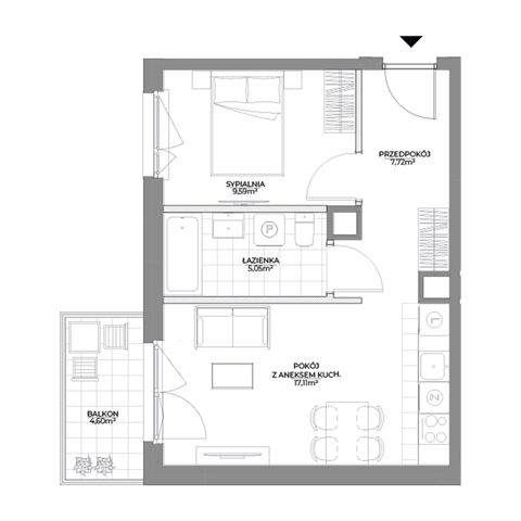 Plan 2 pok. 39m²
