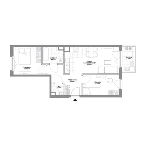 Plan 3 pok. 55m²