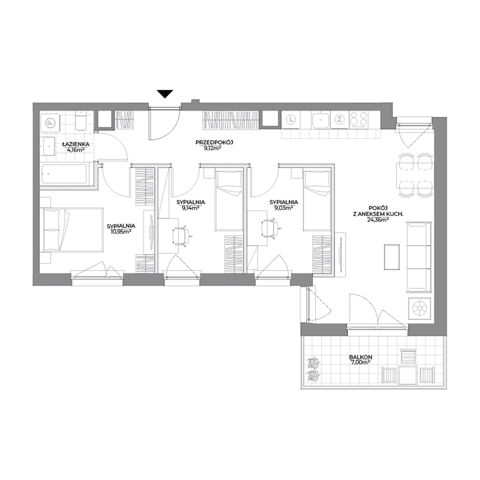 Plan 4 pok. 67m²
