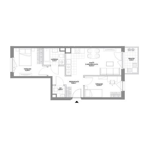 Plan 3 pok. 55m²