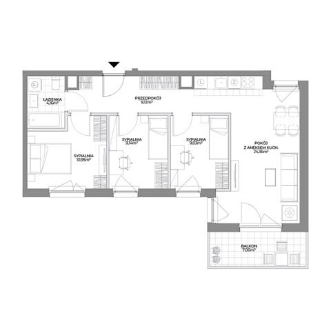 Plan 4 pok. 67m²