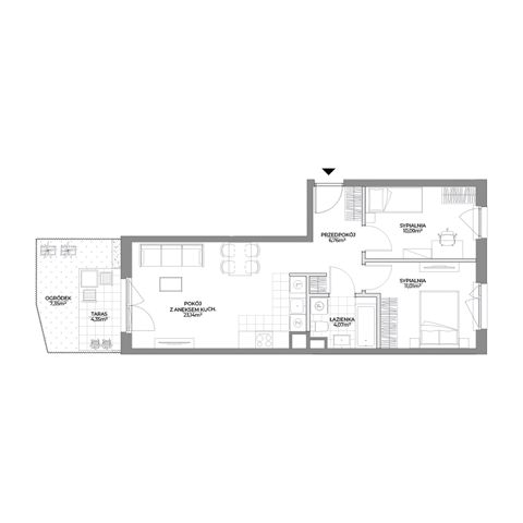 Plan 3 pok. 55m²