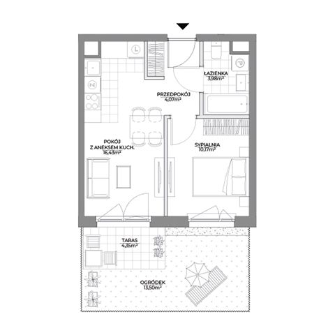 Plan 2 pok. 35m²