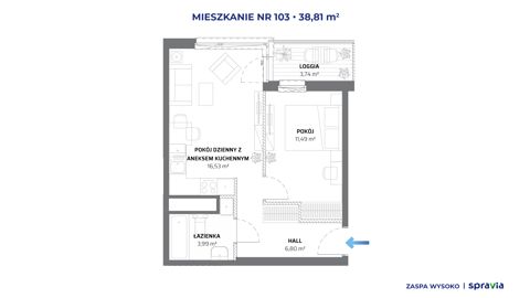 Plan 2 pok. 39m²