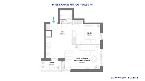 Plan 2 pok. 45m²