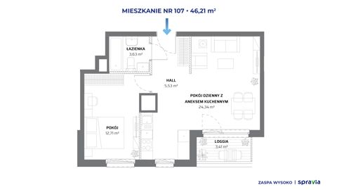 Plan 2 pok. 46m²