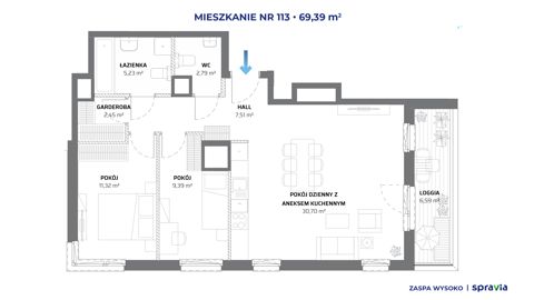 Plan 3 pok. 69m²
