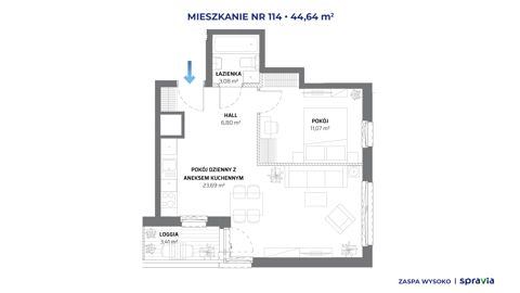 Plan 2 pok. 45m²
