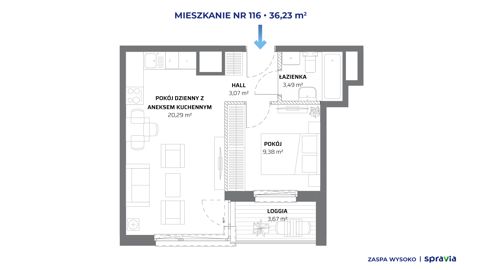 Plan 2 pok. 36m²