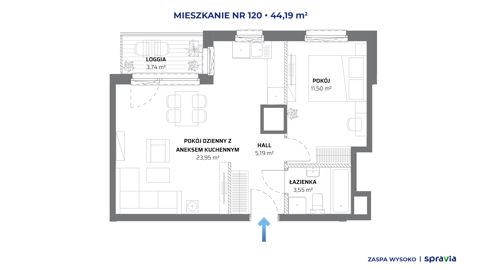 Plan 2 pok. 44m²