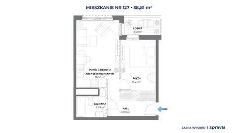 Plan 2 pok. 39m²
