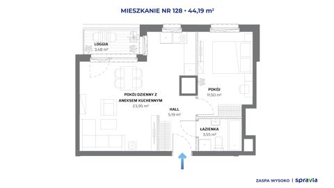 Plan 2 pok. 44m²