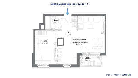 Plan 2 pok. 46m²
