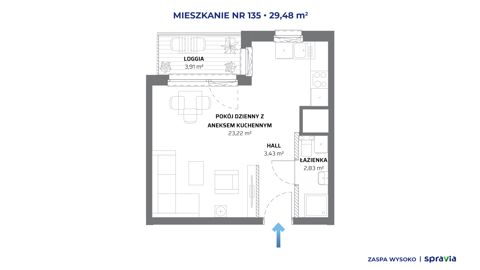 Plan 1 pok. 29m²