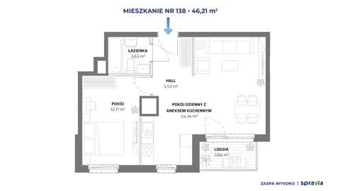 Plan 2 pok. 46m²