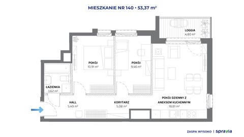 Plan 3 pok. 53m²
