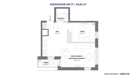 Plan 2 pok. 43m²