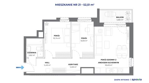 Plan 3 pok. 53m²