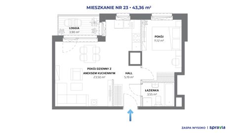 Plan 2 pok. 43m²