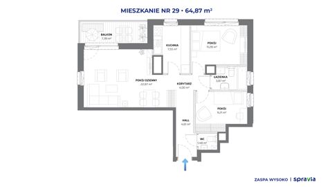 Plan 3 pok. 65m²