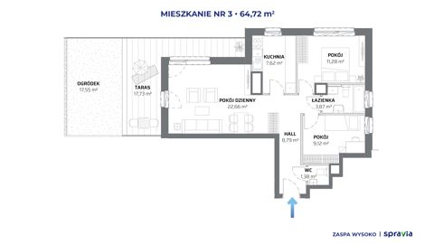 Plan 3 pok. 65m²