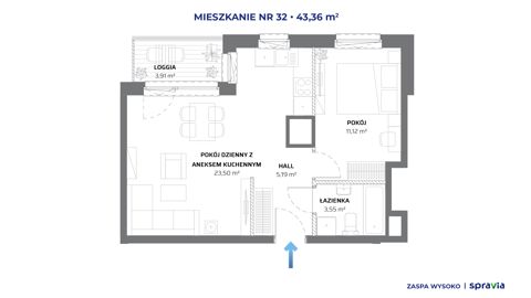 Plan 2 pok. 43m²