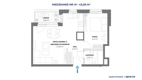 Plan 2 pok. 43m²