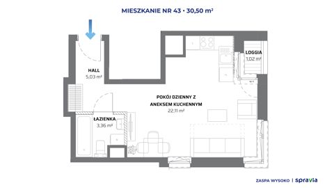 Plan 1 pok. 31m²