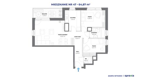 Plan 3 pok. 65m²