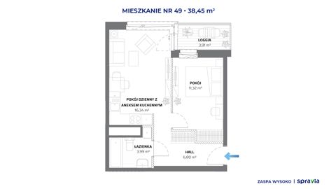 Plan 2 pok. 38m²