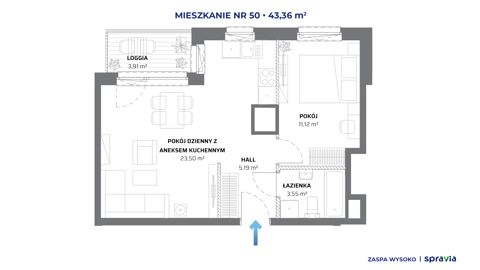 Plan 2 pok. 43m²