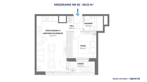 Plan 2 pok. 36m²