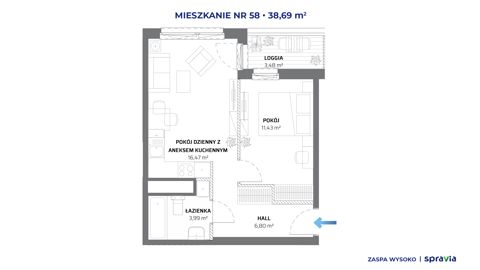 Plan 2 pok. 39m²
