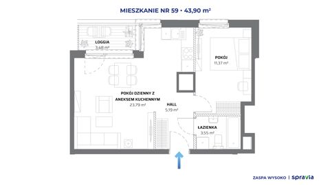 Plan 2 pok. 44m²