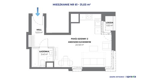 Plan 1 pok. 31m²