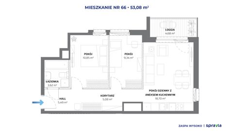Plan 3 pok. 53m²