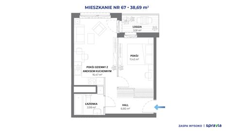 Plan 2 pok. 39m²