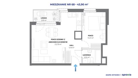 Plan 2 pok. 44m²