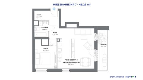 Plan 2 pok. 46m²