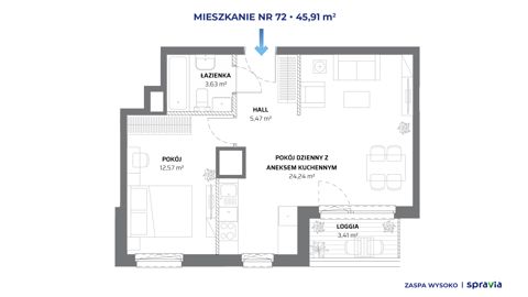 Plan 2 pok. 46m²