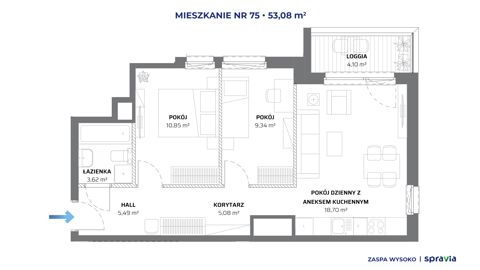 Plan 3 pok. 53m²