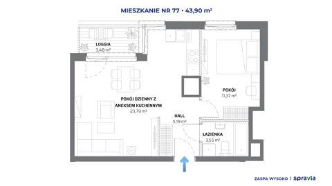 Plan 2 pok. 44m²