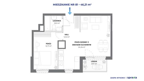 Plan 2 pok. 46m²