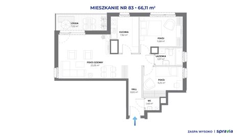 Plan 3 pok. 66m²