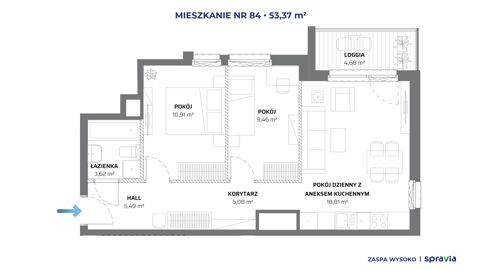 Plan 3 pok. 53m²