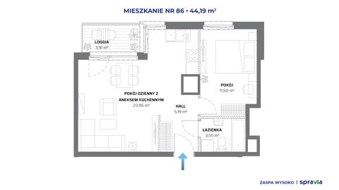 Plan 2 pok. 44m²